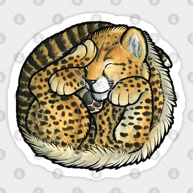 Cheetah cub Sticker by animalartbyjess